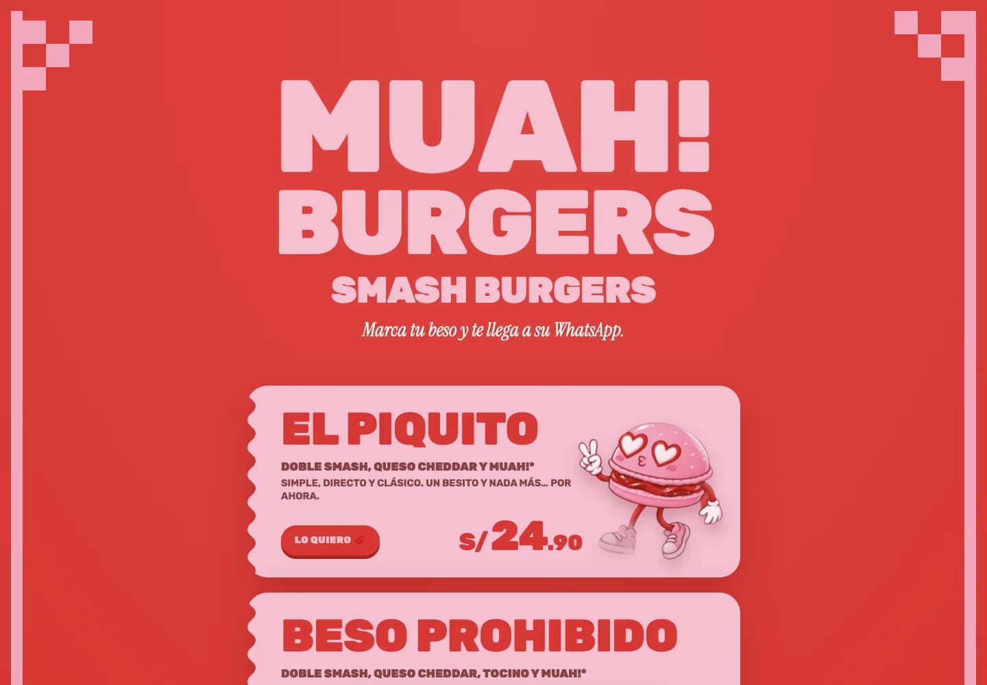 Diseño de la web de MUAH! Burgers