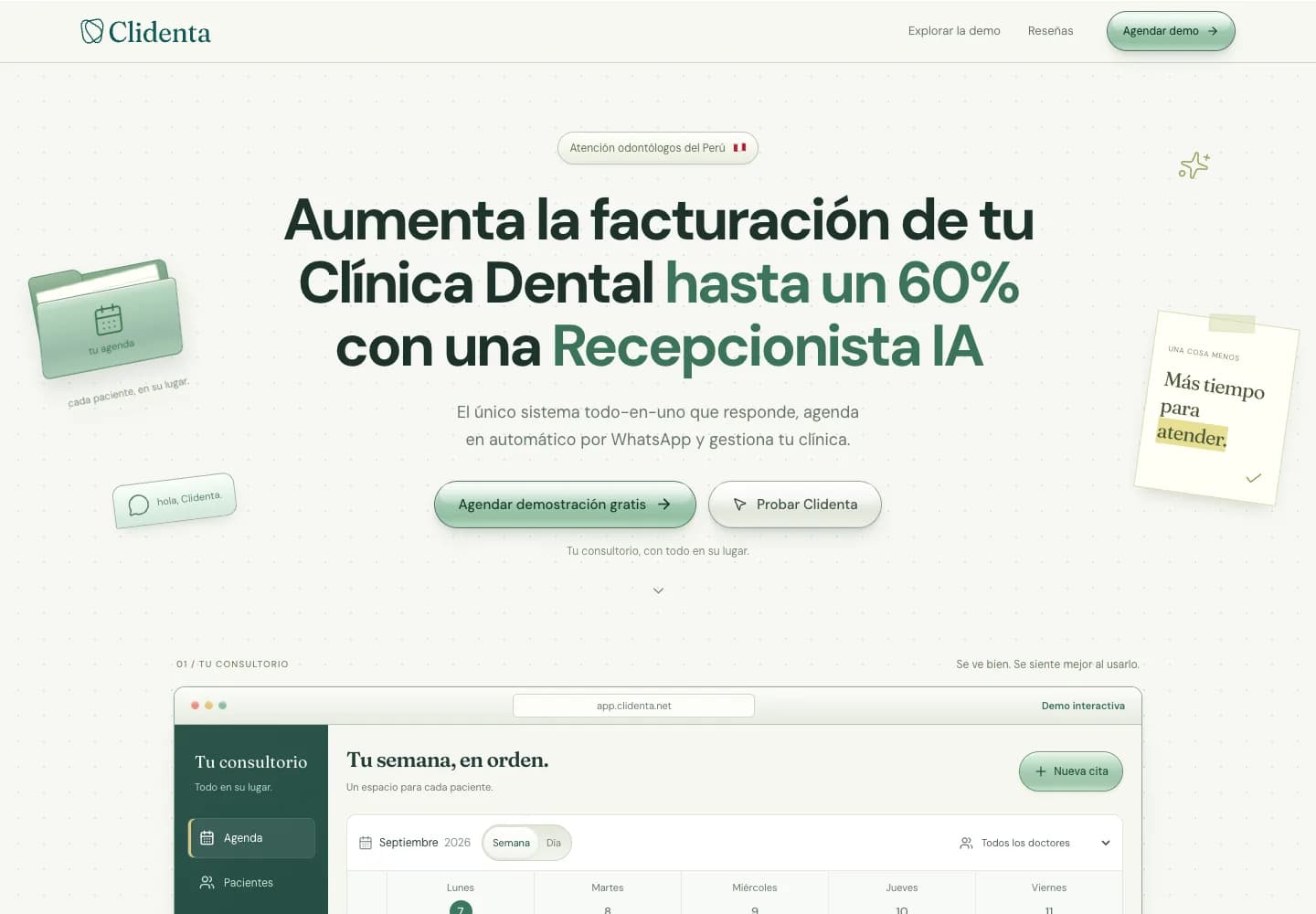 Diseño de la web de Clidenta