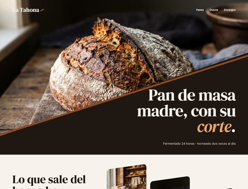 Landing de ejemplo: Panadería