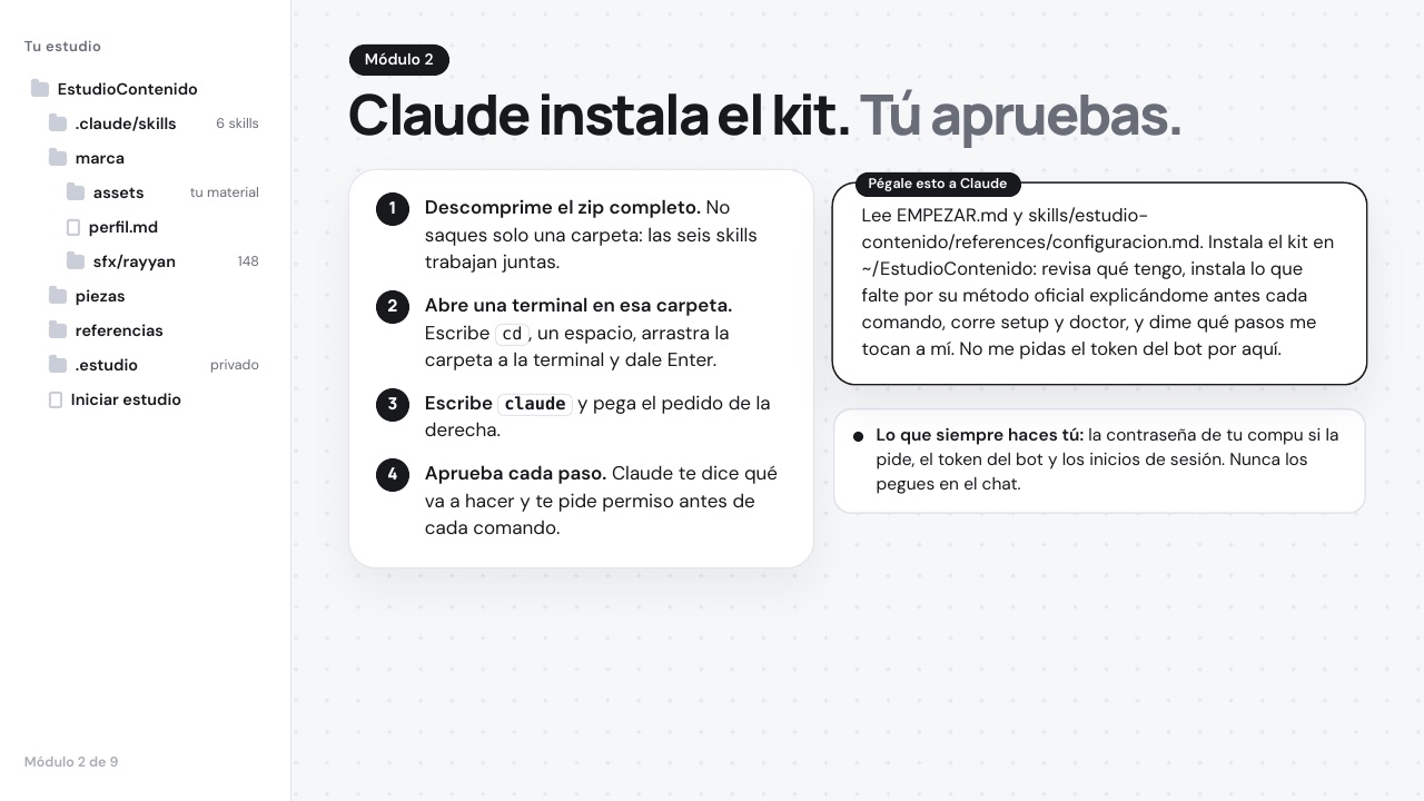 Claude instala el kit